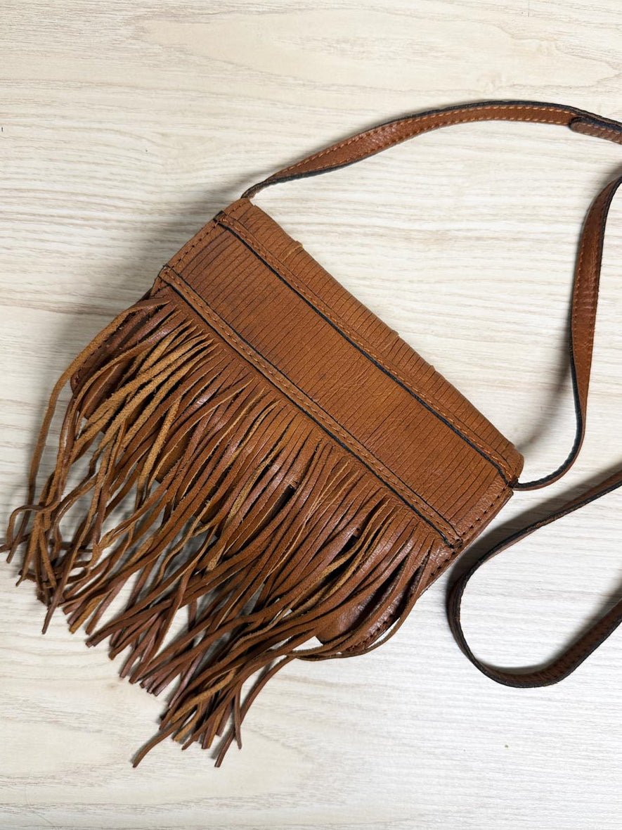 patricia nash leather fringe mini crossbody bag - good market thrift store