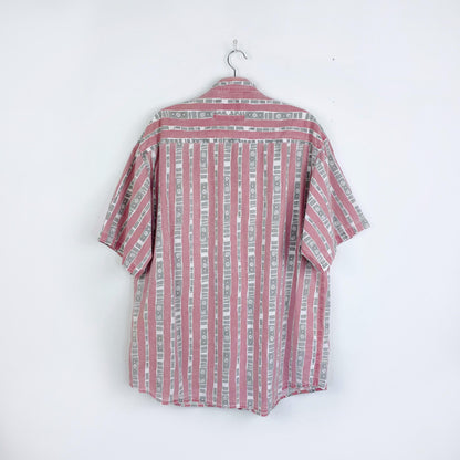 vintage 90s pause patterned cabana shirt