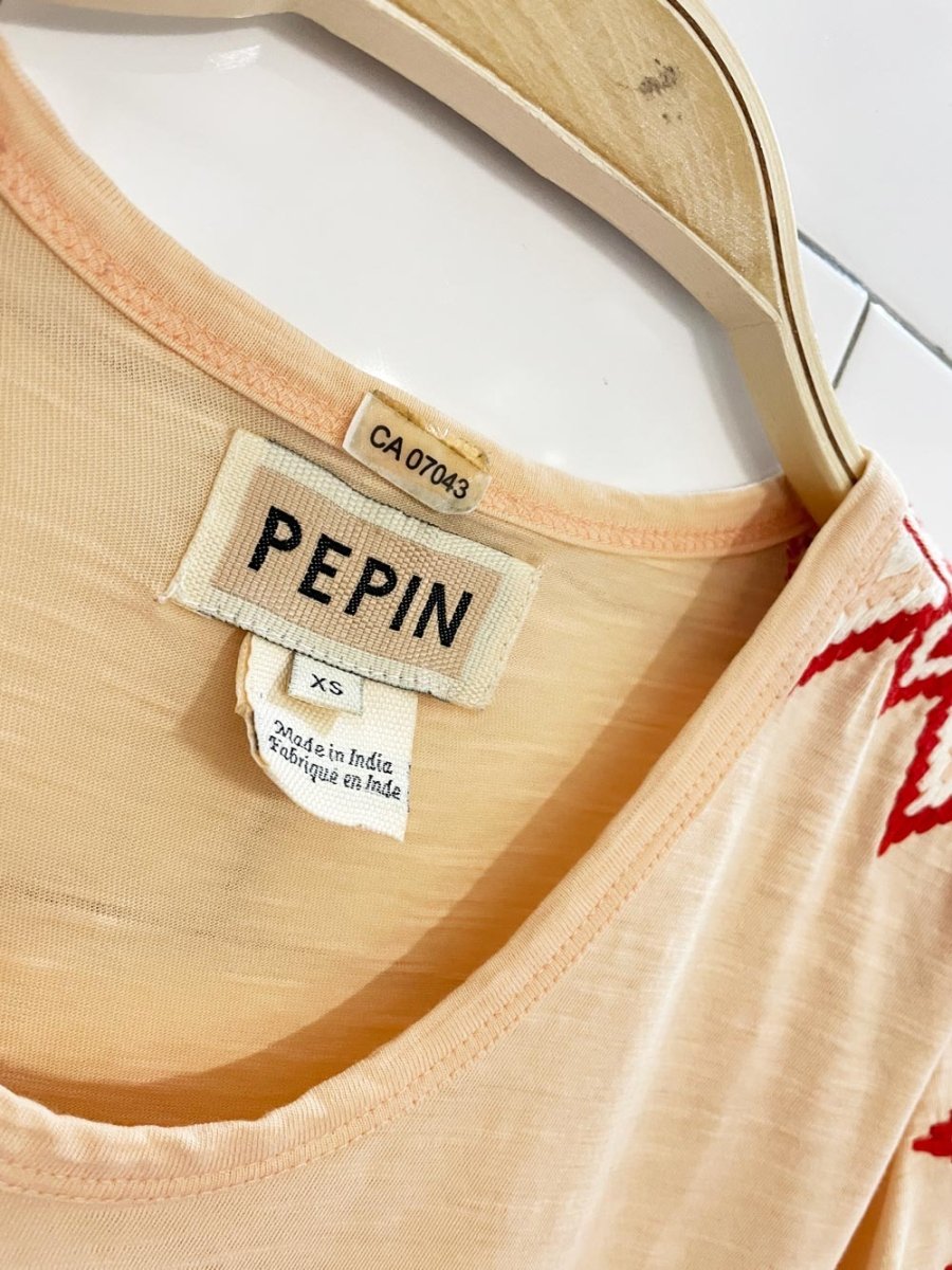 pepin boho embroidered shoulder tee | anthropologie | made in India - good market thrift store