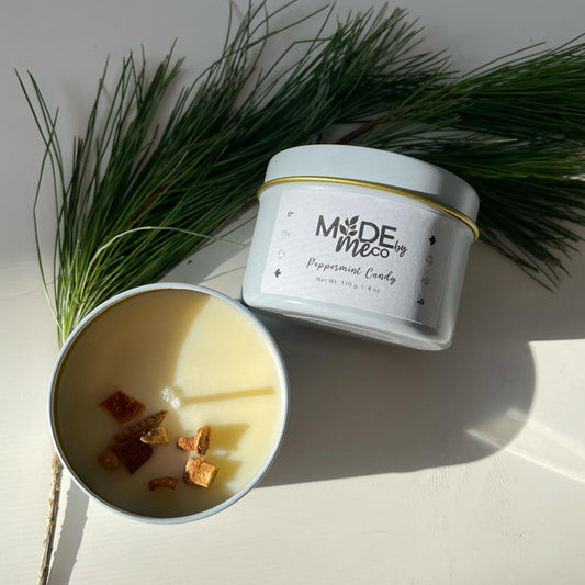 made by me co. peppermint candy candle