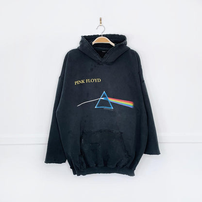 vintage 2004 pink floyd dark side of the moon distressed hoodie