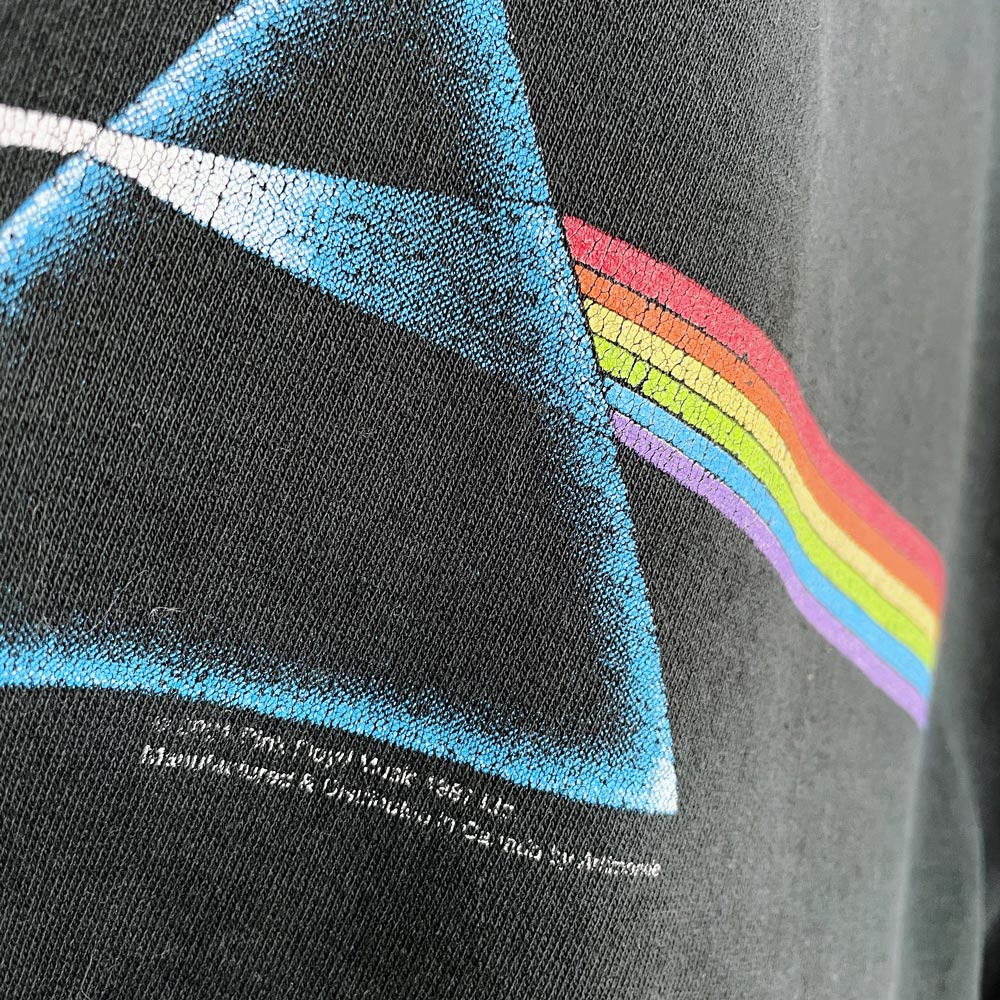 vintage 2004 pink floyd dark side of the moon distressed hoodie