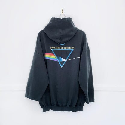 vintage 2004 pink floyd dark side of the moon distressed hoodie