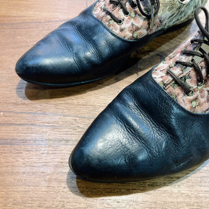 vintage phant tapestry leather loafers - size 38