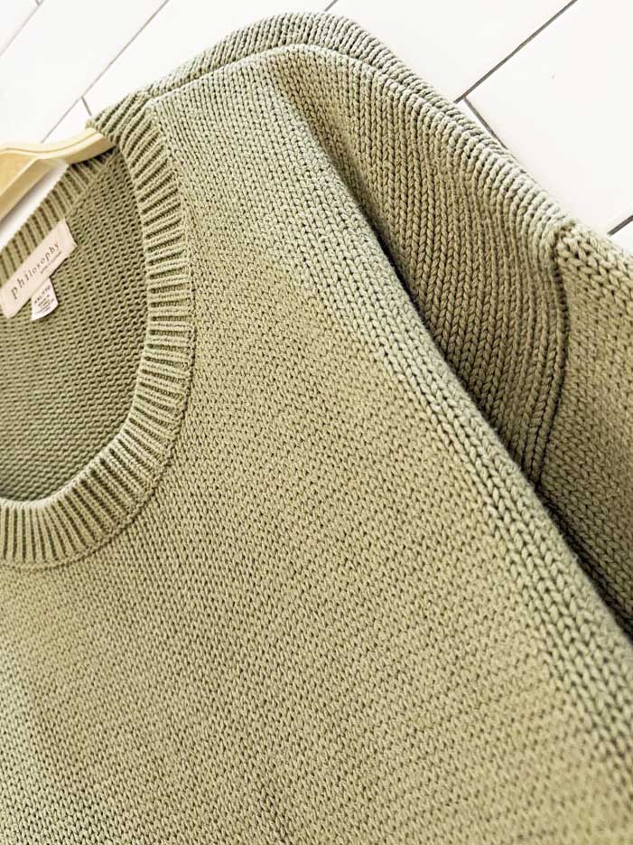 philosophy boxy side slit knit sweater - good market thrift store