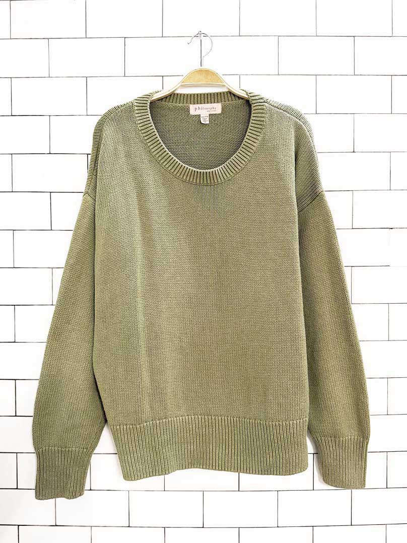philosophy boxy side slit knit sweater - good market thrift store