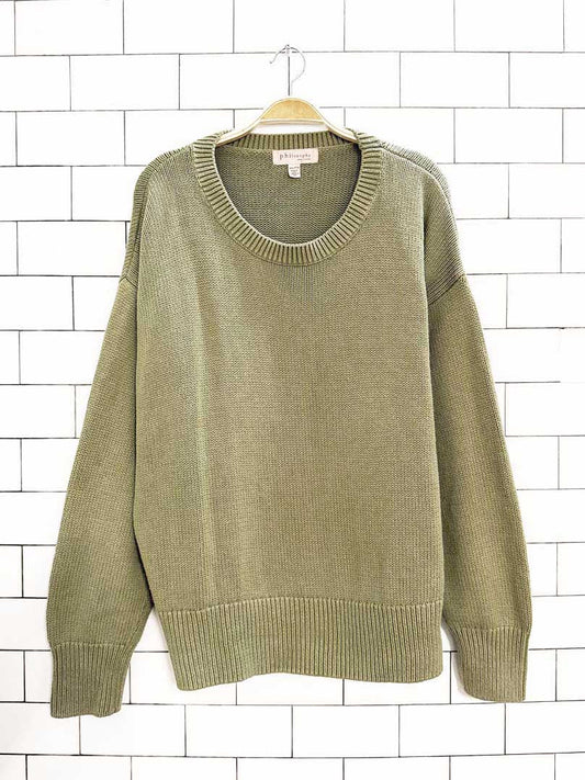 philosophy boxy side slit knit sweater - good market thrift store