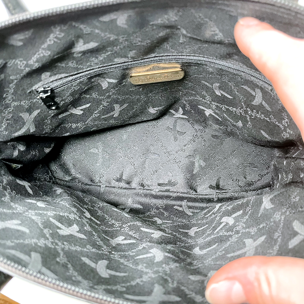 vintage paloma picasso black leather bolide bag