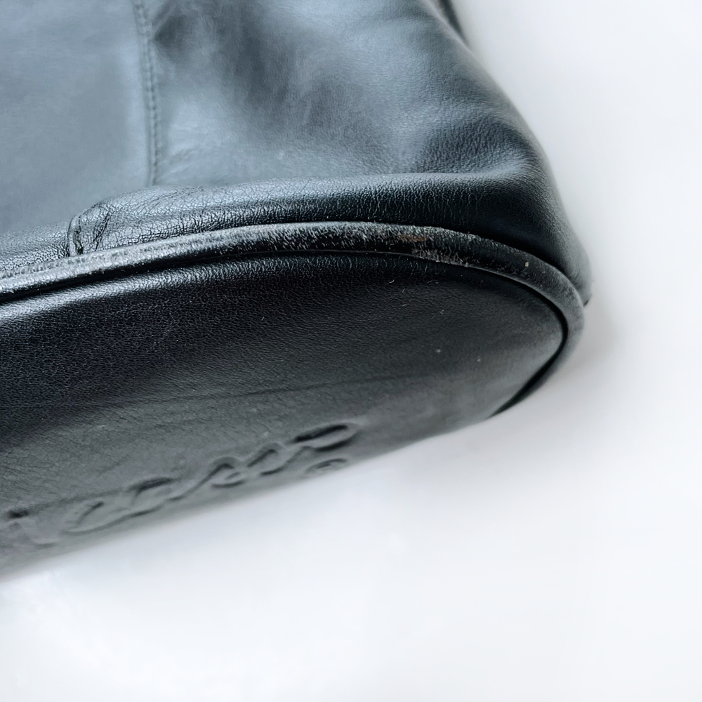 vintage paloma picasso black leather bolide bag