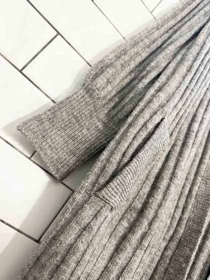 pieces wool - blend chunky ribbed knit cardigan - good market thrift store