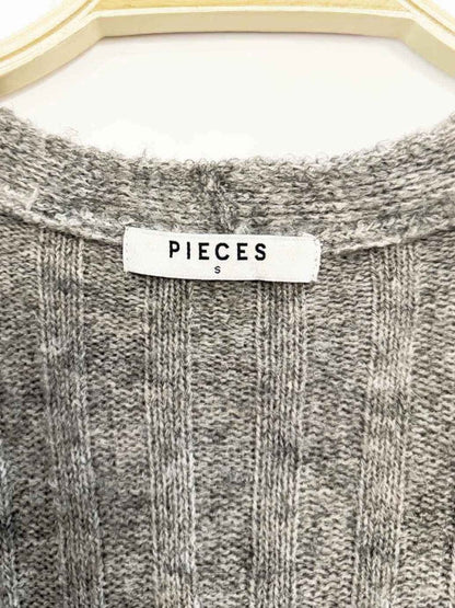 pieces wool - blend chunky ribbed knit cardigan - good market thrift store