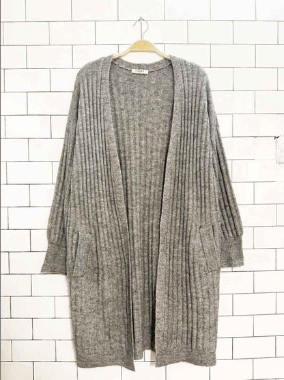 pieces wool - blend chunky ribbed knit cardigan - good market thrift store