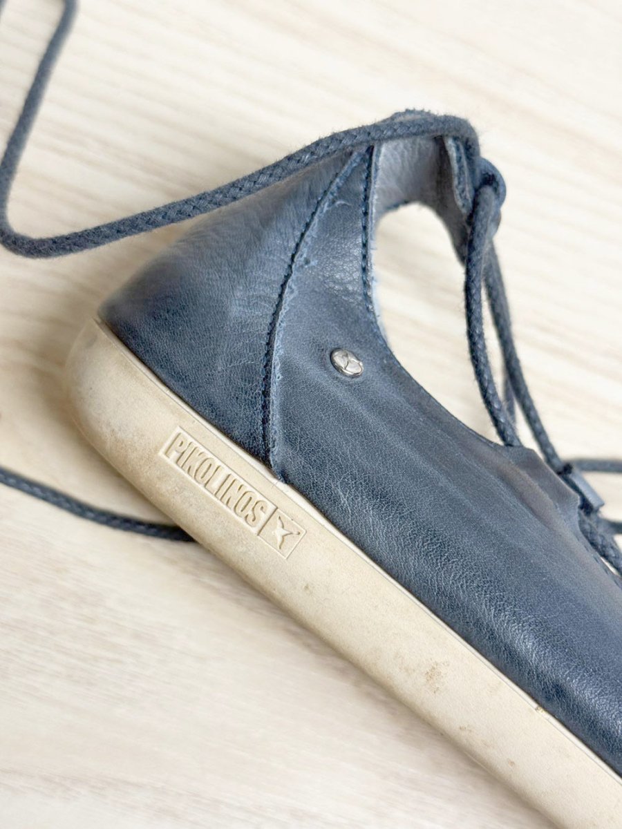 pikolinos leather lace - up tassel ballet flats - good market thrift store