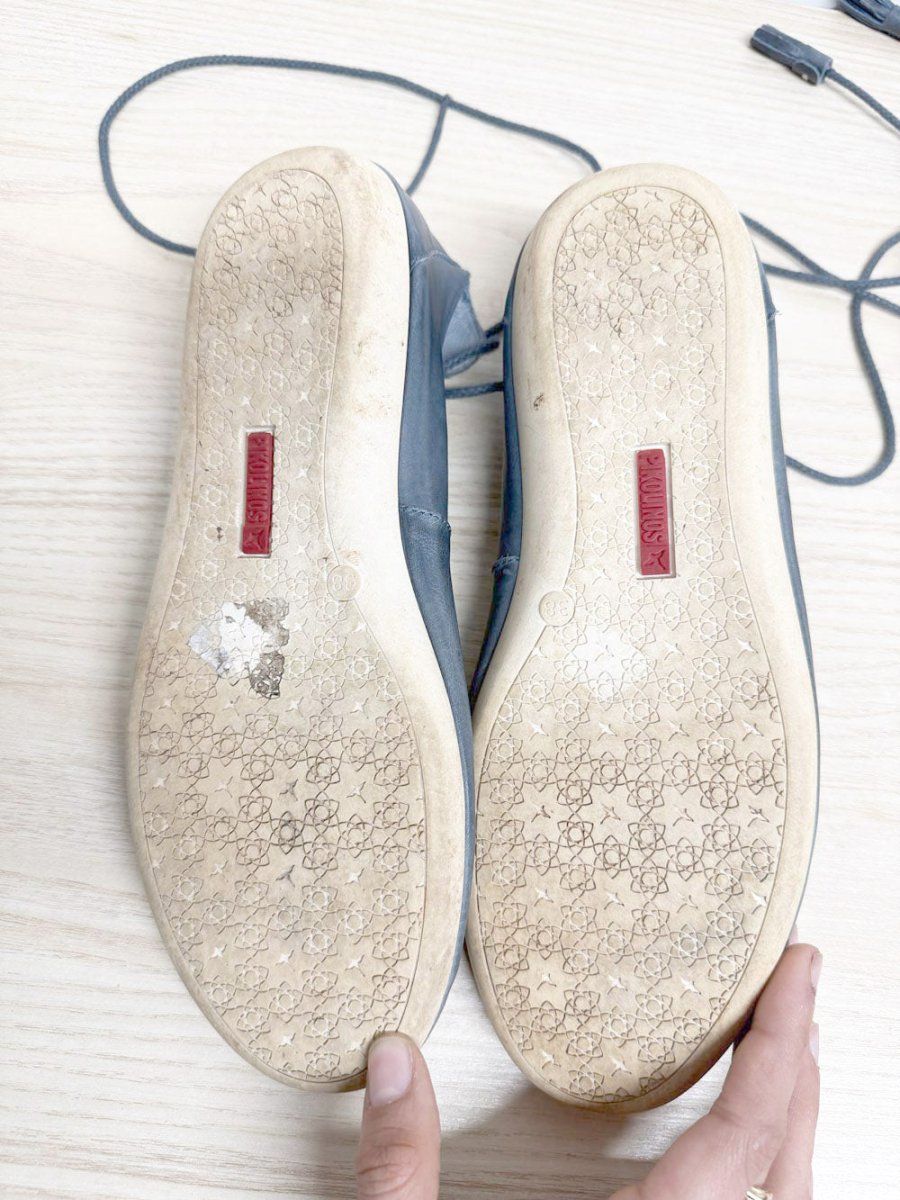 pikolinos leather lace - up tassel ballet flats - good market thrift store