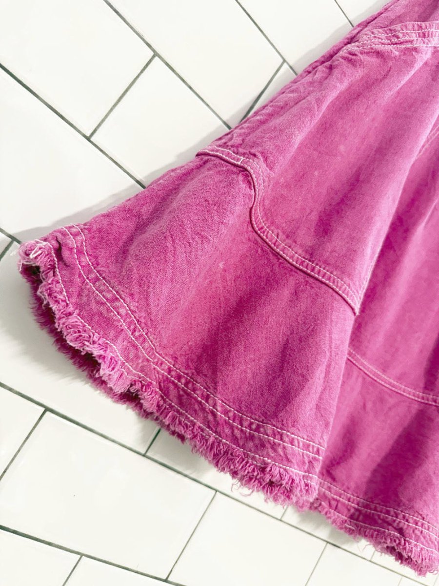 pilcro linen - blend flounced mini skirt | anthropologie - good market thrift store