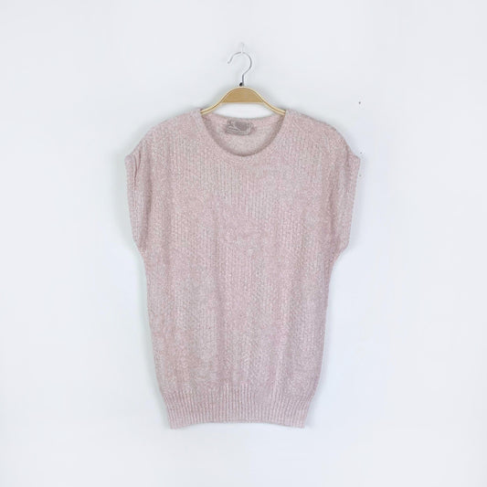 vintage sears pink knit summer top