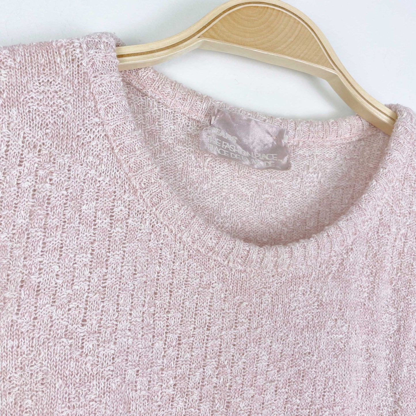 vintage sears pink knit summer top