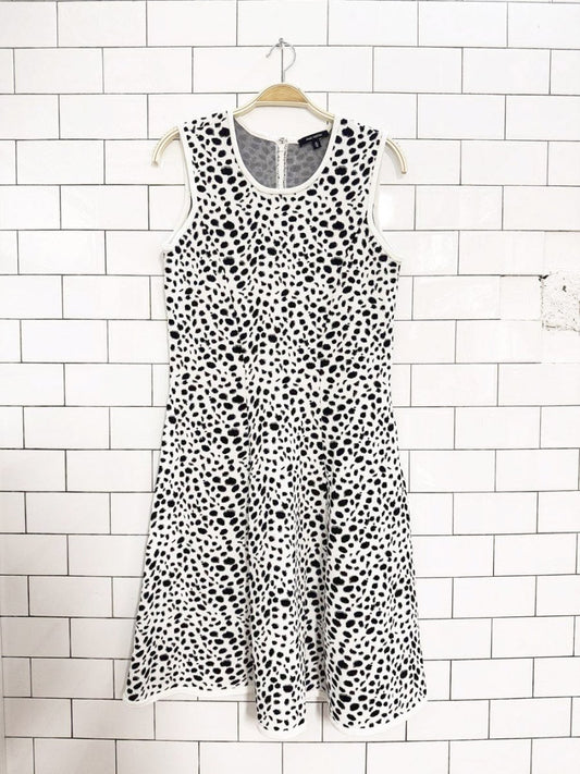 pink tartan snow leopard thick knit mini dress - good market thrift store