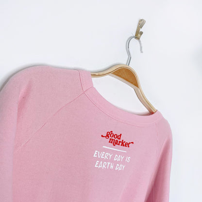 vintage 80s x earth activist fleece crew