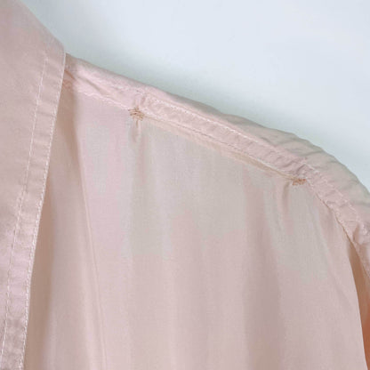 vintage 80s HER pink silk ss fringe shirt