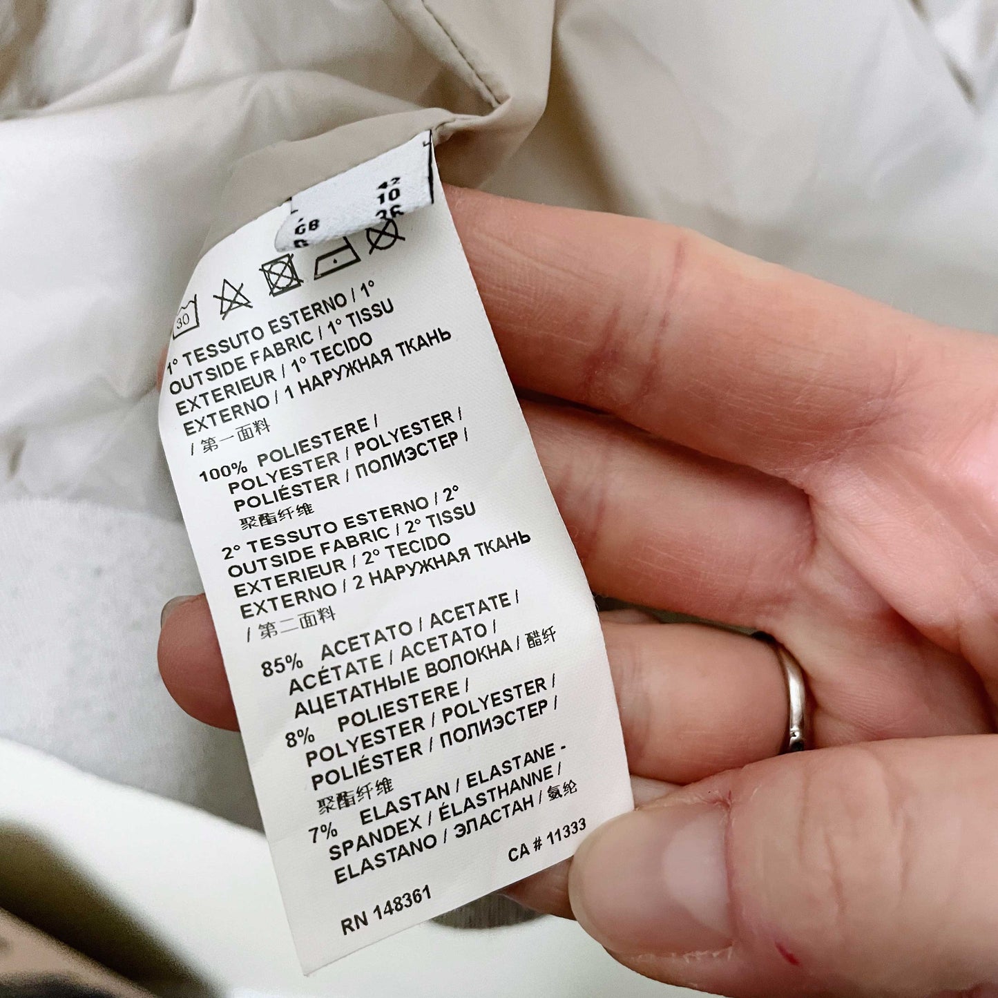 pinko nylon quilted short jacket - size 6