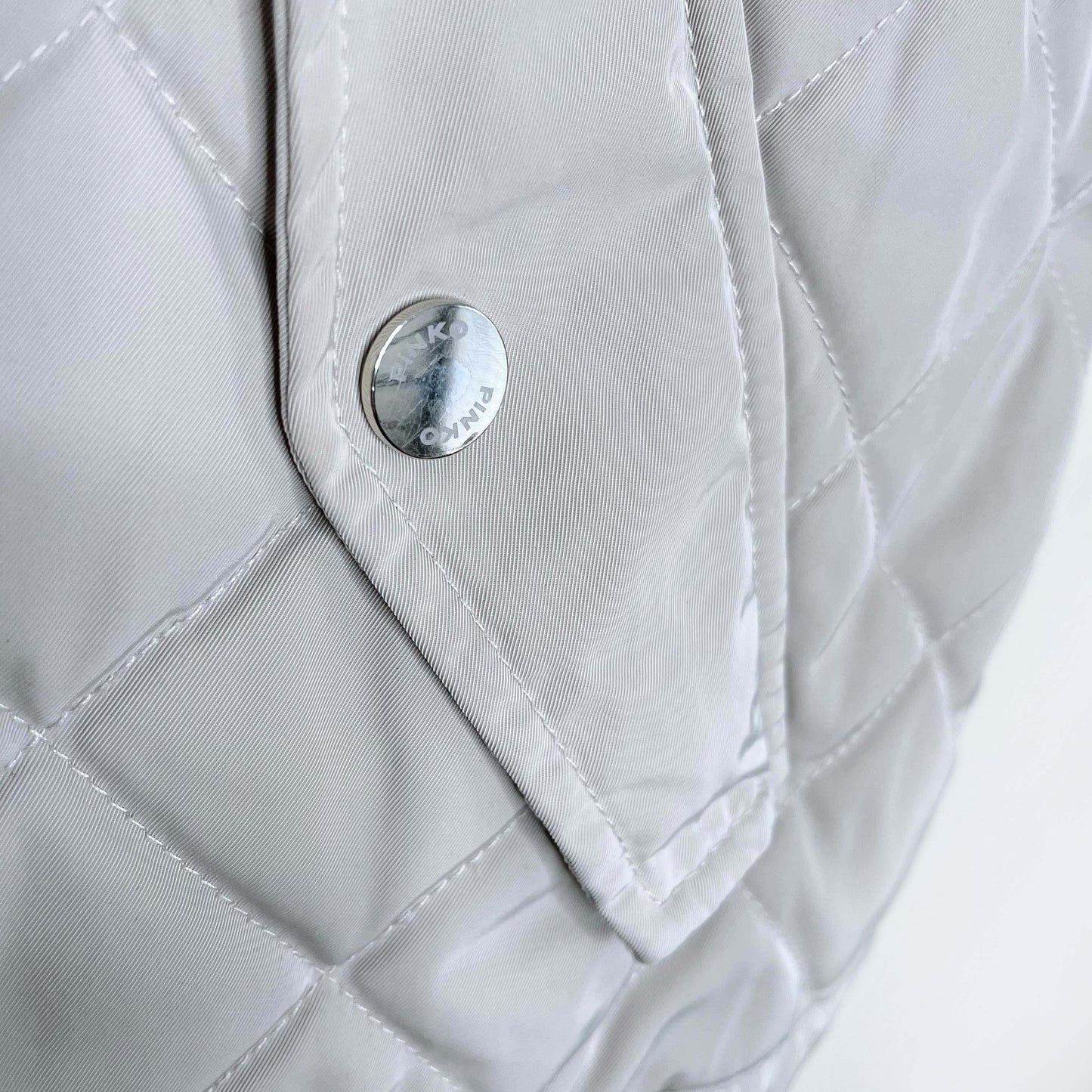 pinko nylon quilted short jacket - size 6