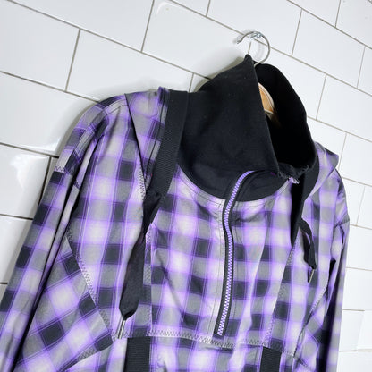 lululemon run reflection plaid pullover jacket - size 8