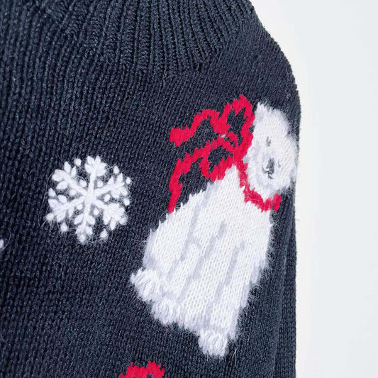 vintage 90's marissa christina polar bear cubs knit sweater - size large
