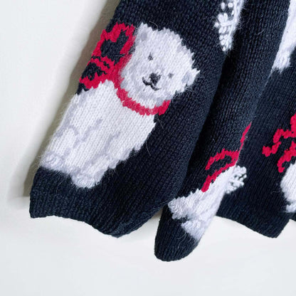 vintage 90's marissa christina polar bear cubs knit sweater - size large
