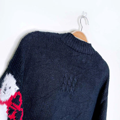 vintage 90's marissa christina polar bear cubs knit sweater - size large