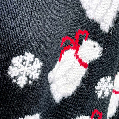vintage 90's marissa christina polar bear cubs knit sweater - size large