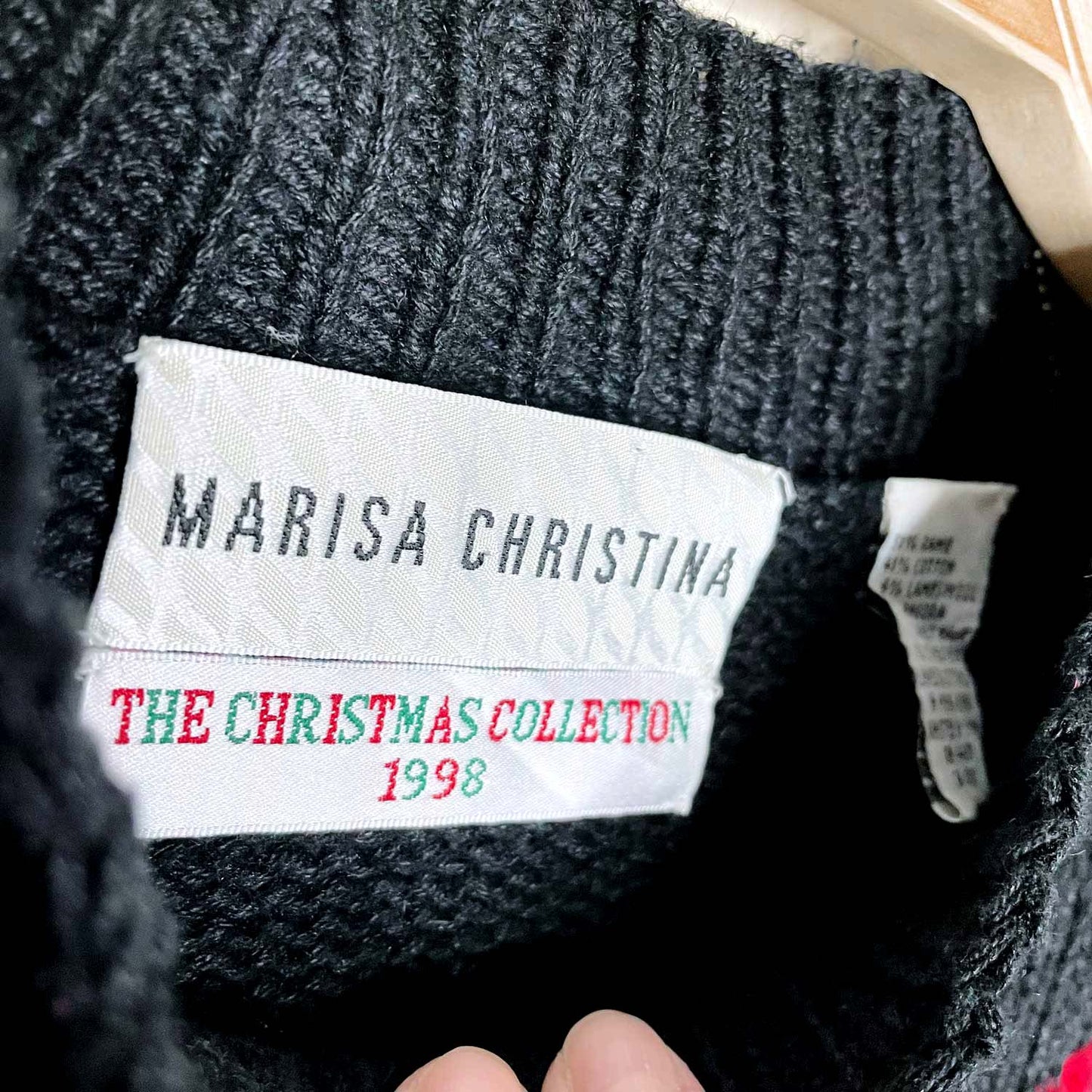 vintage 90's marissa christina polar bear cubs knit sweater - size large
