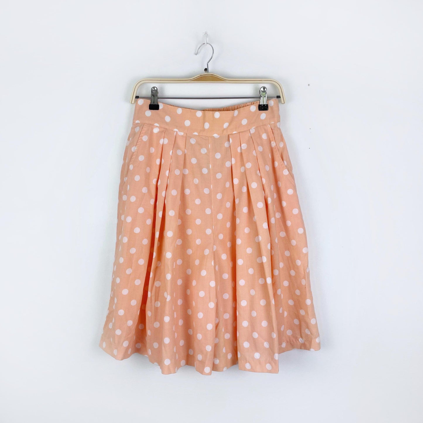 vintage two roads peach polka dot shirt + shorts set