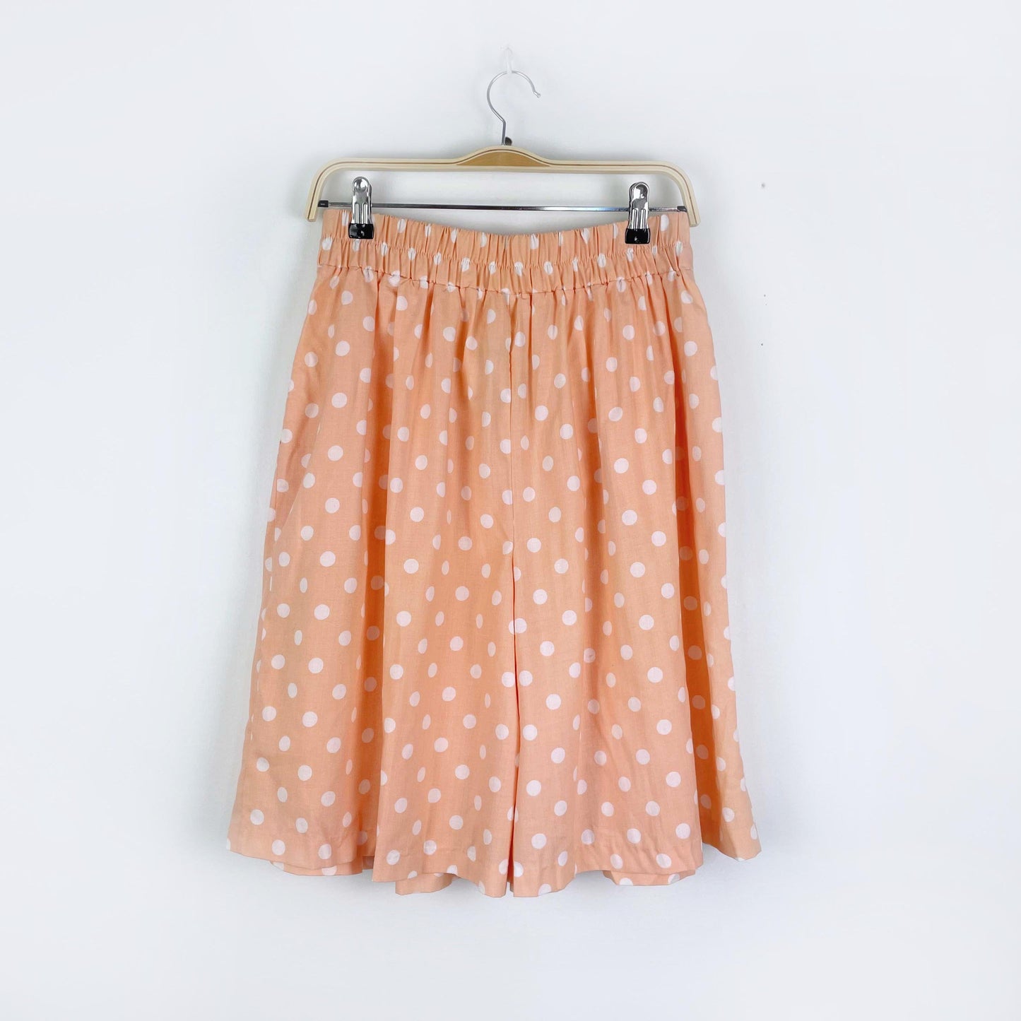 vintage two roads peach polka dot shirt + shorts set