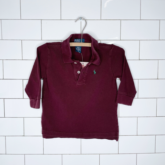 vintage polo ralph lauren long sleeve polo - size 18M