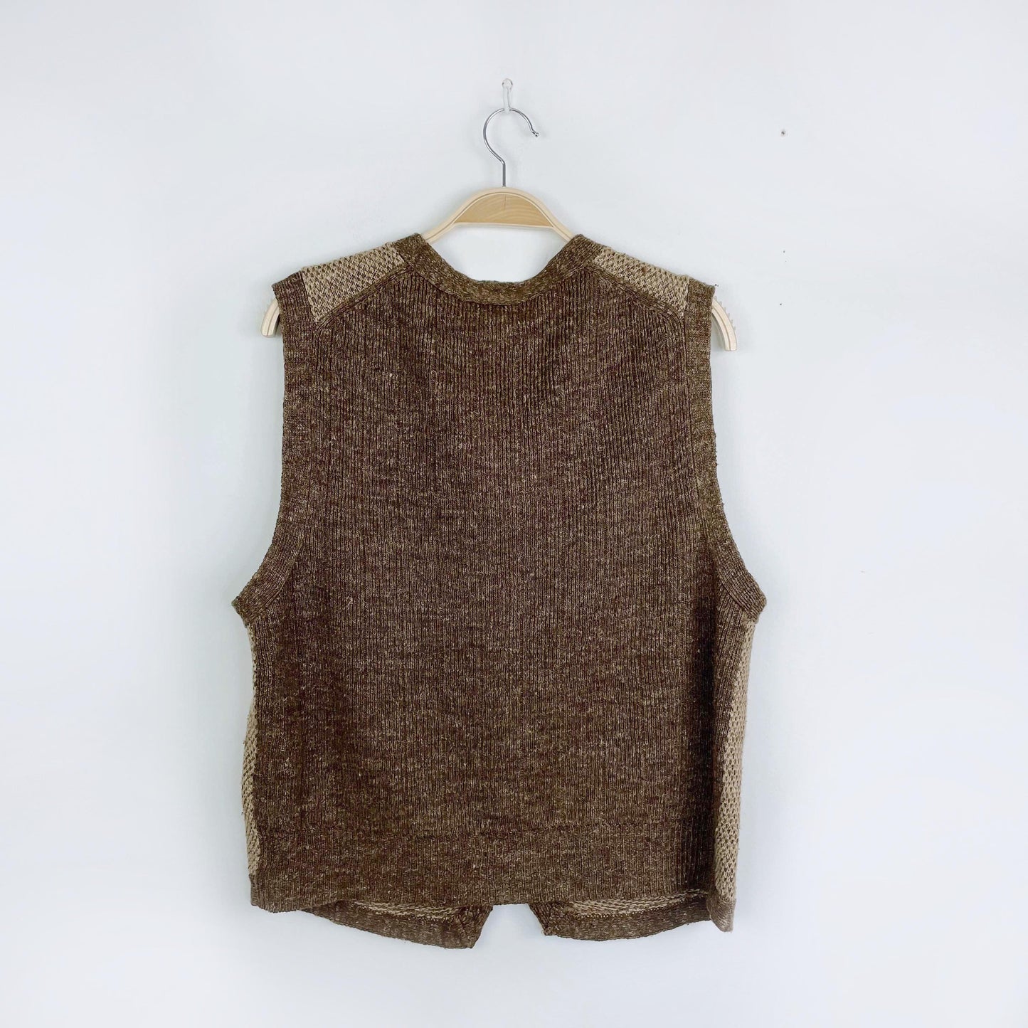 vintage polo ralph lauren linen-silk knit vest
