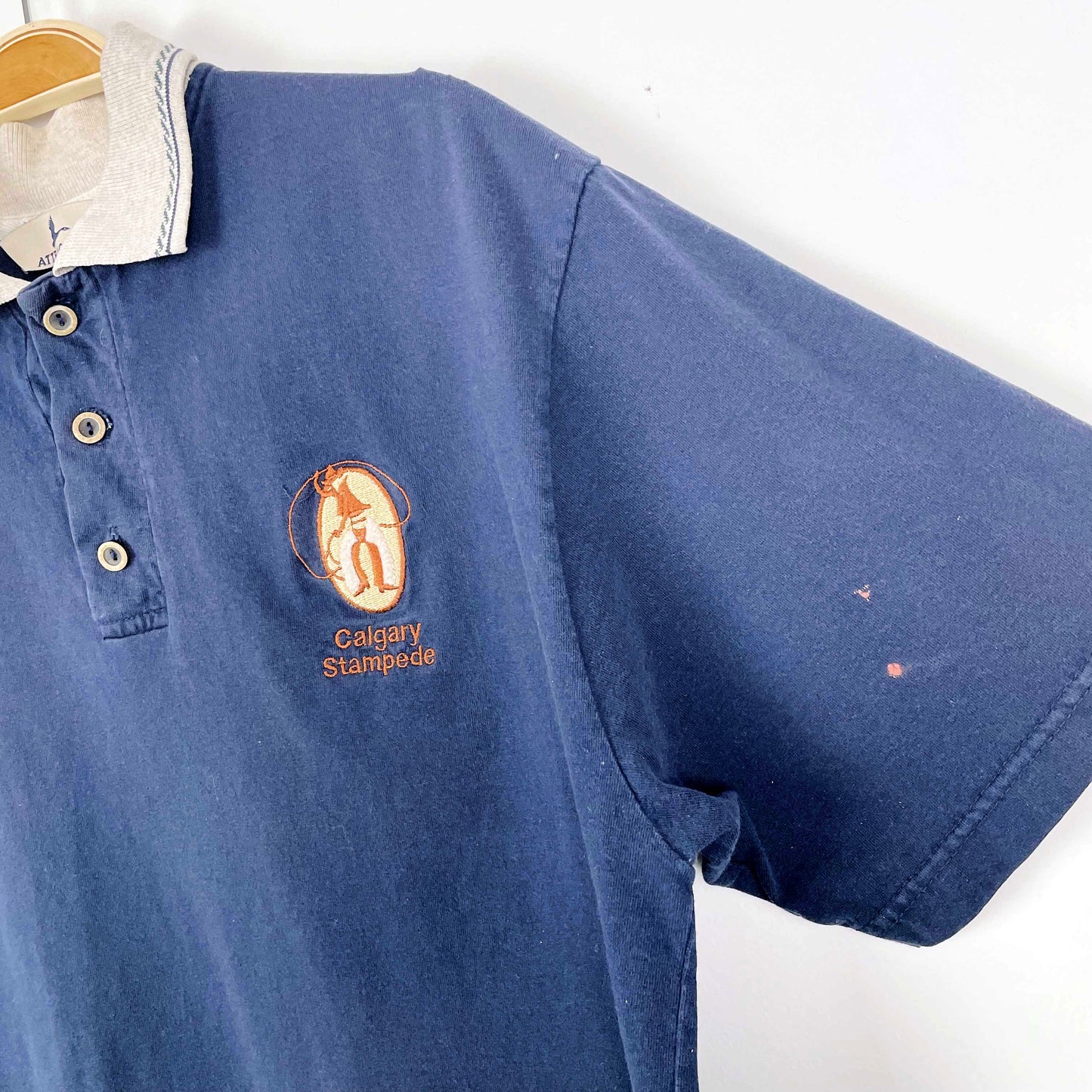 vintage calgary stampede rodeo polo - size medium