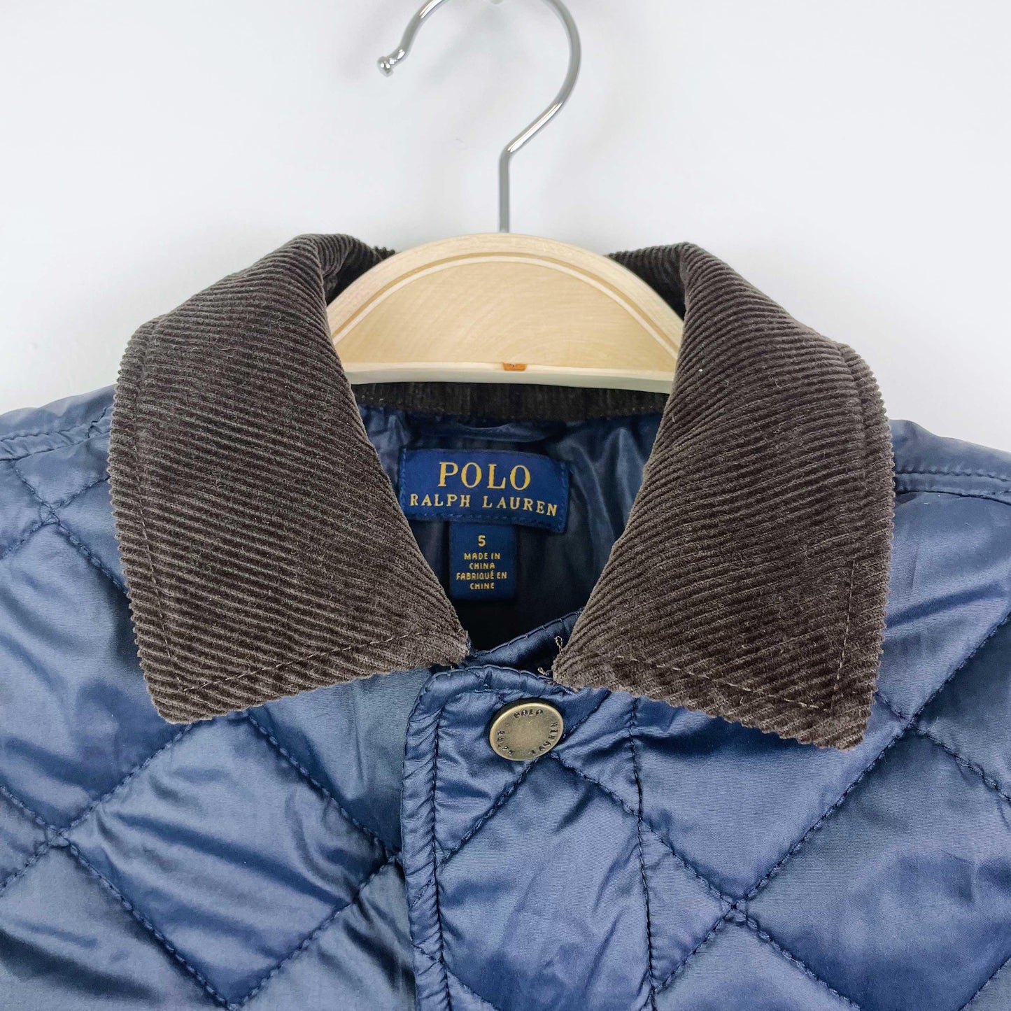 polo ralph lauren diamond quilted chore jacket - size 5