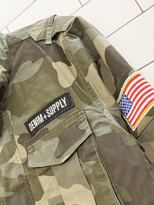 polo ralph lauren camo combat field jacket | denim & supply - good market thrift store