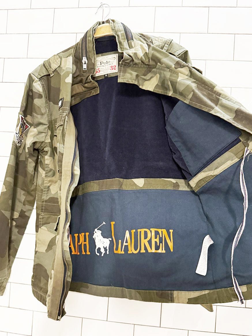 polo ralph lauren camo combat field jacket | denim & supply - good market thrift store