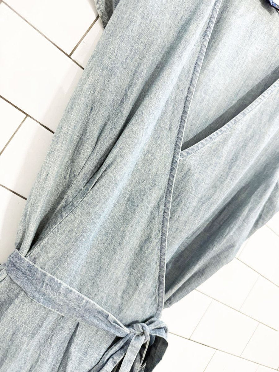 polo ralph lauren denim flounced skirt wrap dress - good market thrift store