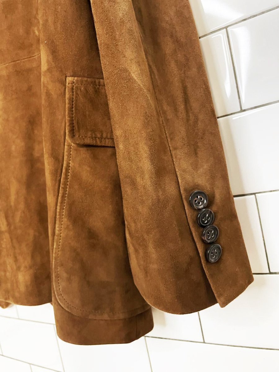 polo ralph lauren lamb suede tailored sport coat | made in Italy - good market thrift store