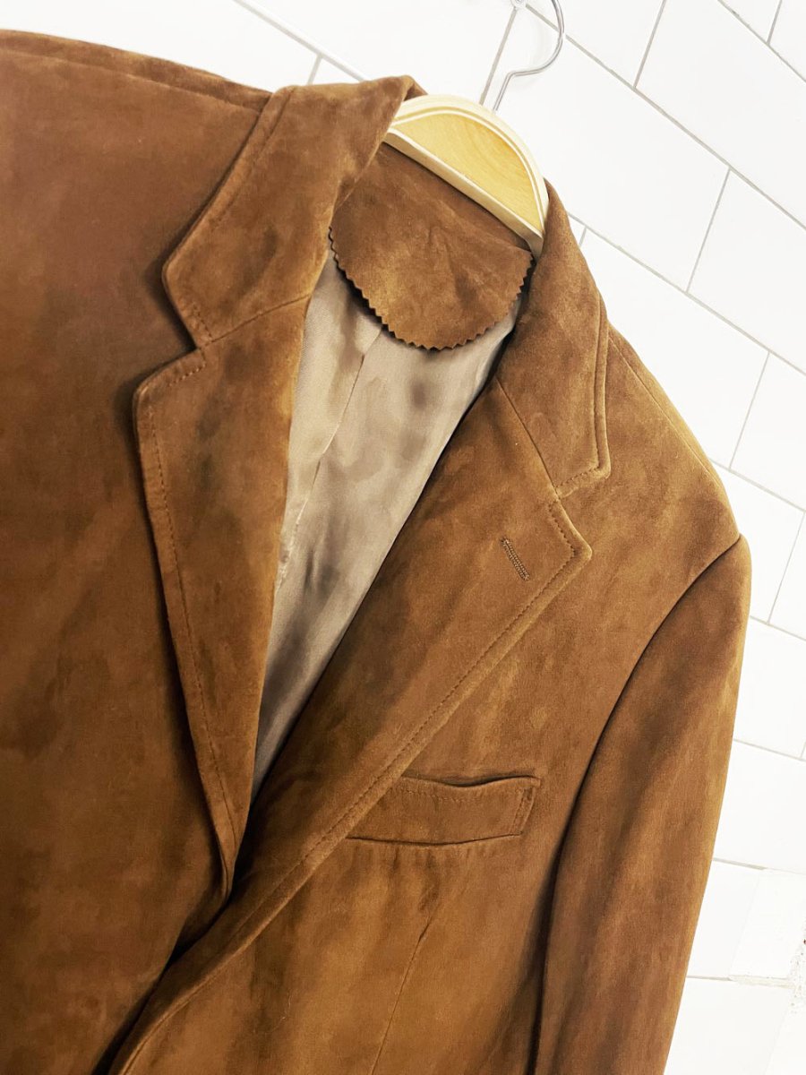 polo ralph lauren lamb suede tailored sport coat | made in Italy - good market thrift store