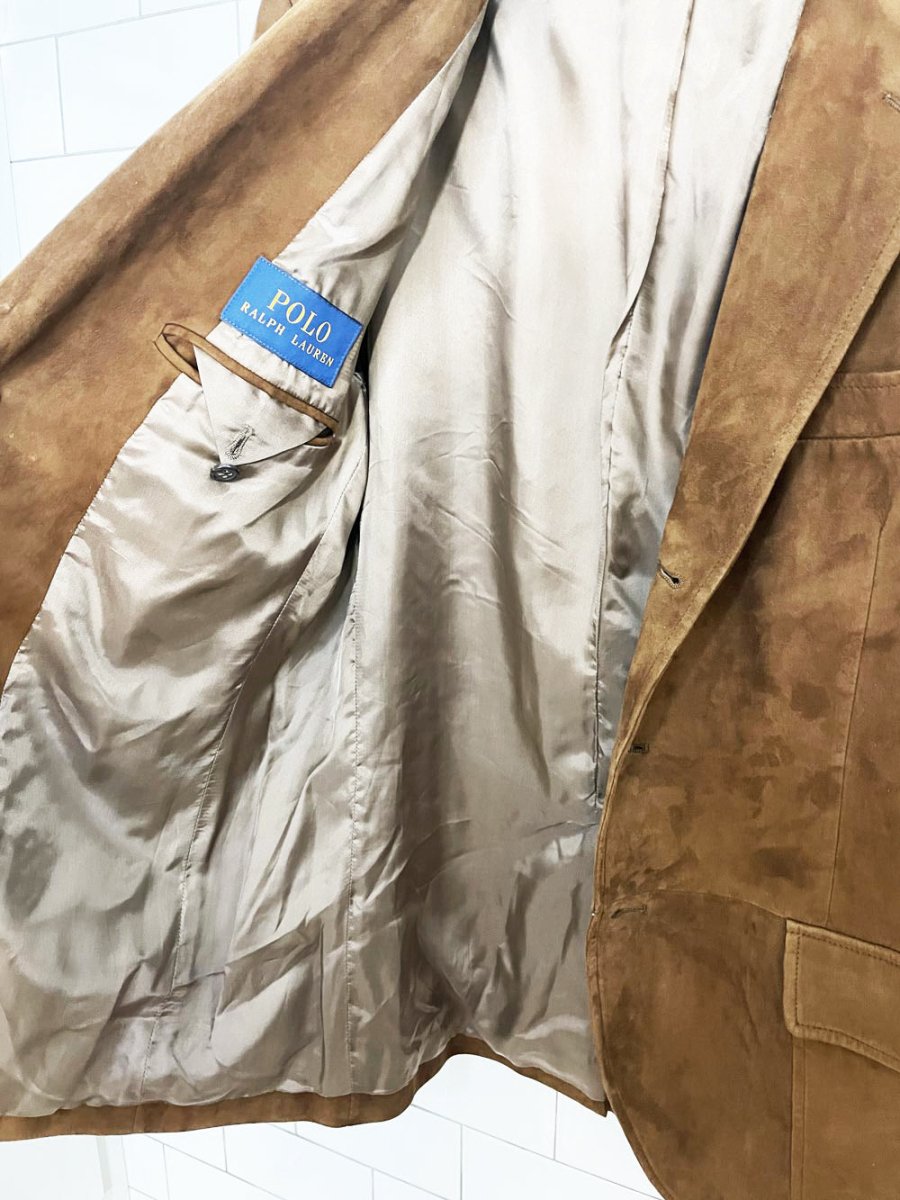 polo ralph lauren lamb suede tailored sport coat | made in Italy - good market thrift store