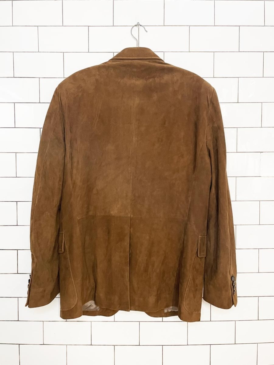 polo ralph lauren lamb suede tailored sport coat | made in Italy - good market thrift store