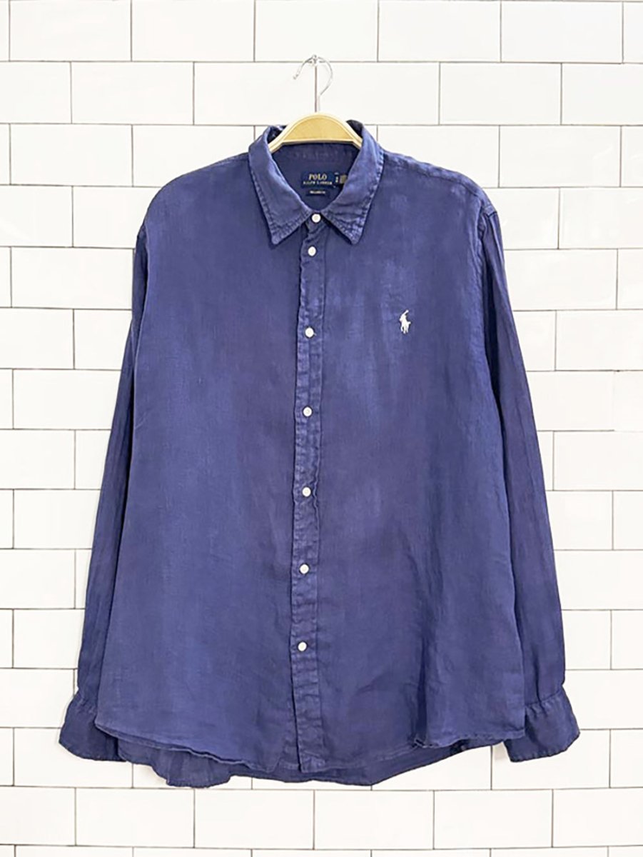 polo ralph lauren linen relaxed fit shirt - good market thrift store