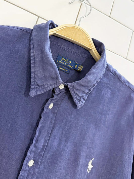 polo ralph lauren linen relaxed fit shirt - good market thrift store