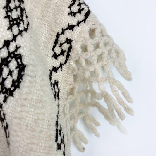 vintage wool western caftan poncho - one size