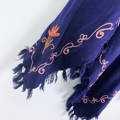 vintage boho embroidered poncho - one size