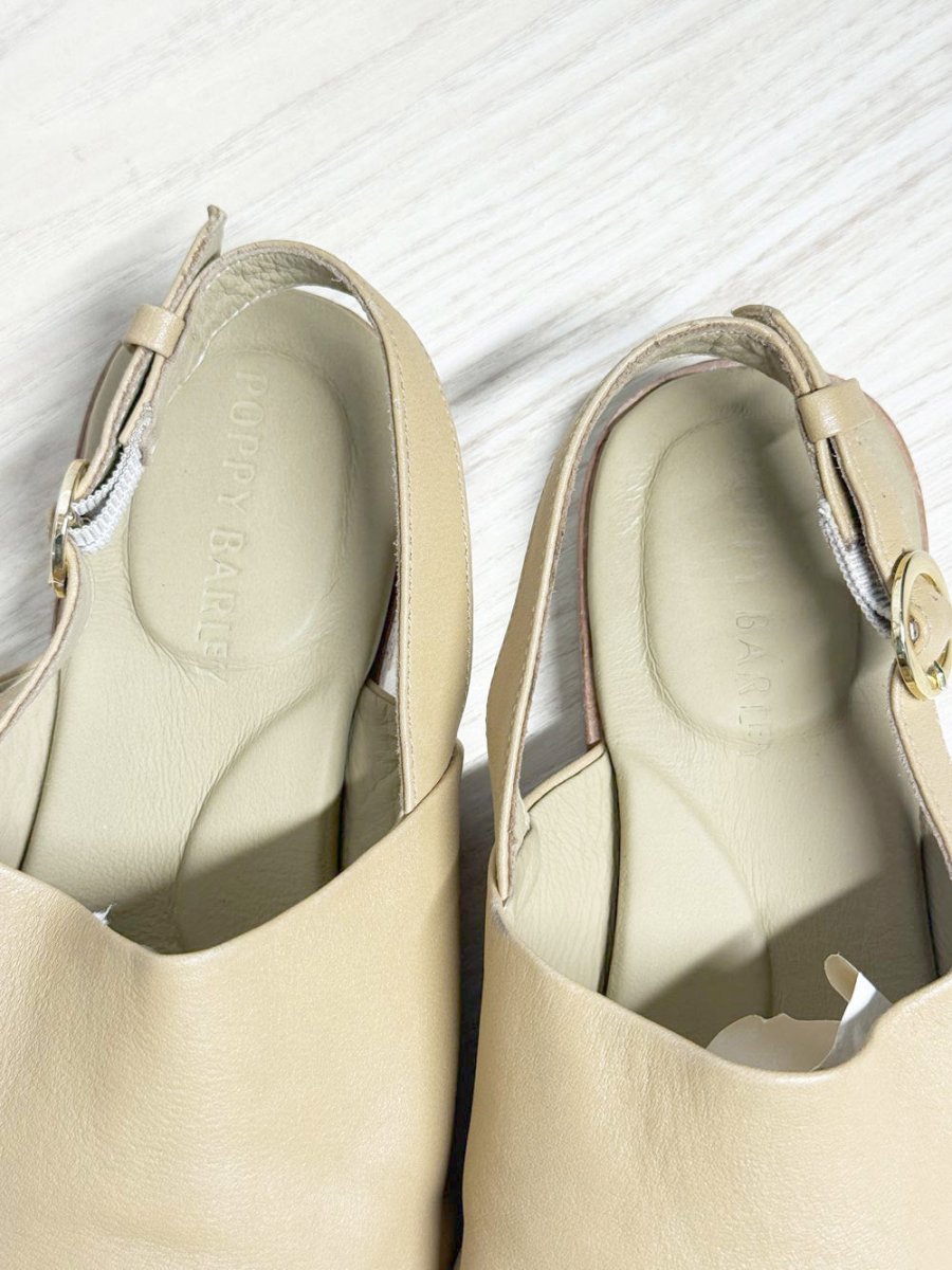 poppy barley leather slingback sandal | ethically made - good market thrift store